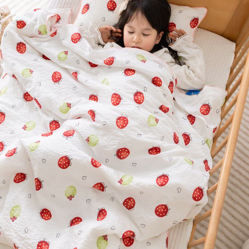 儿童夏被泡泡纱棉夏凉被子大豆空调被芯幼儿园学生春秋被加厚冬被,床上用品,化纤被,淘宝优惠券,粉丝福利购,淘宝优惠卷
