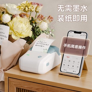 精臣B1花店贺卡打印机明信片生日祝福语便签彩色小卡片价格牌名片