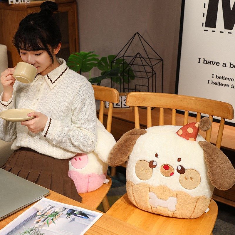 可爱小狗车载毛毯抱枕被子两用办公室学生午睡枕头毯子少女心靠枕,居家布艺,抱枕被,淘宝优惠券,粉丝福利购,淘宝优惠卷