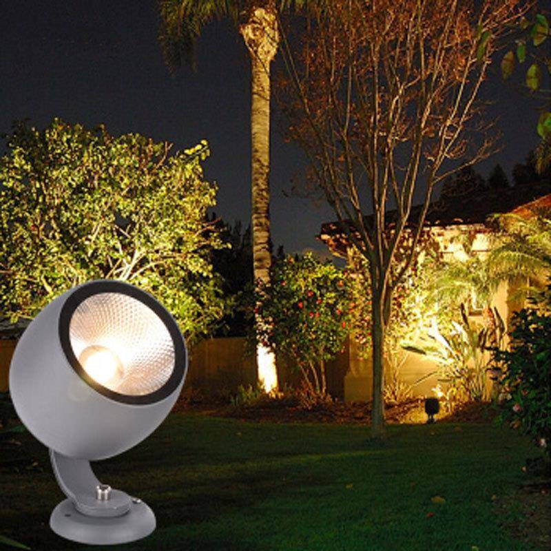led户外投射灯别墅照墙防水照树灯景观灯室外草坪插地植物投光灯