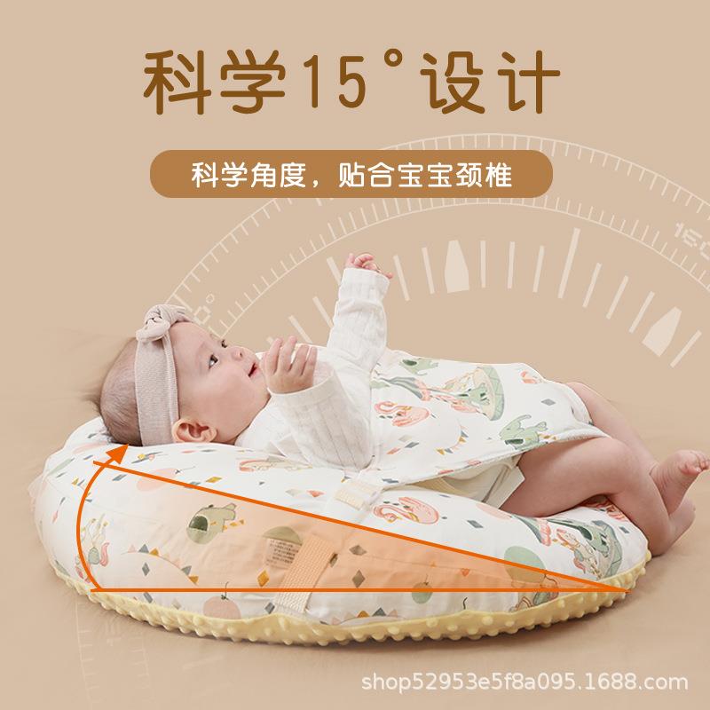 婴儿斜坡枕垫新生儿哺乳枕头宝宝躺喂奶防吐溢奶豆豆绒安抚冬防溢