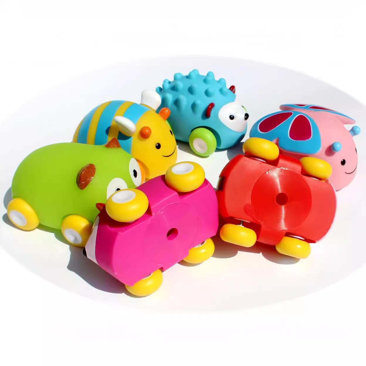 ELP婴儿动物多动能玩具车软胶车滑行车惯性车儿童玩具车卡通