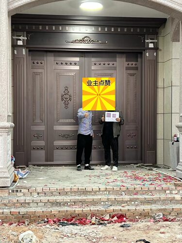 业主代言别墅自建房洛阳紫铜T2纯铜高端防盗门进户门仿真铜门