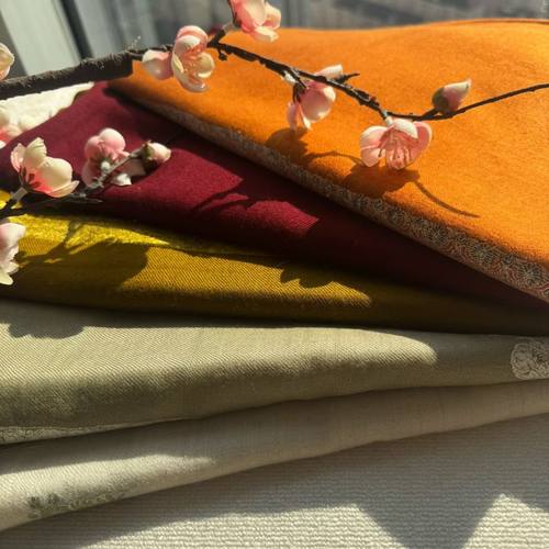 精品绒质朱莉软糯糯克什米尔手工披肩