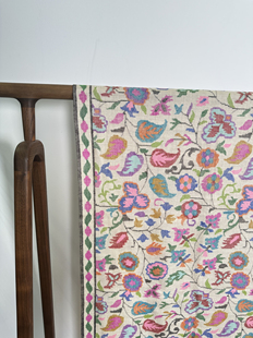 QR认证手纺线白绒小色块藏品卡尼克什米尔手工卡尼