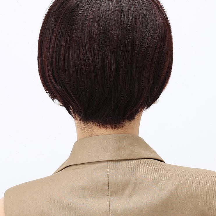 真发假发女短发妈妈短直发中老年日常整顶假发