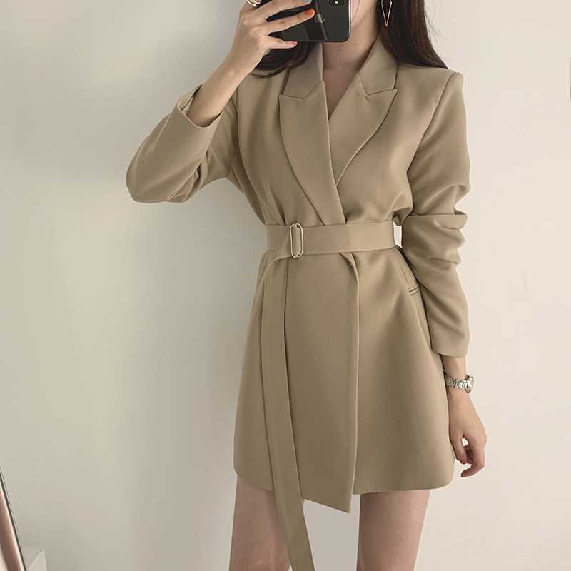 2025新款韩版春秋小个子白色西装外套女中长款小西服套装英伦风女