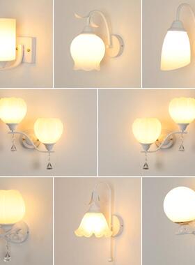 奶油风白色墙壁灯法卧式室头灯20床23新款网红简现代约客厅B681楼