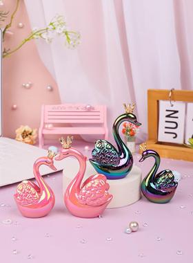 爱语天居鹅摆可爱之情侣家装饰件品办公室电脑桌面小摆件节QY-摆