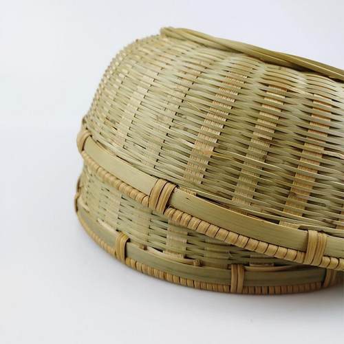 竹零制MVR品竹编果篮圆手工农家簸箕家用水馒头筐洗菜食饼干收纳