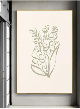 原木奶油风客厅装饰 画清新抽SET挂象饭厅墙面组合壁画 画小沙发