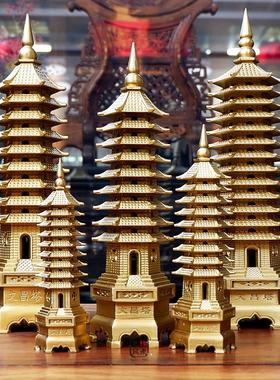 友堂黄铜文昌塔摆 层1缘3十三件层办IQK公室书桌书房客厅装饰工9