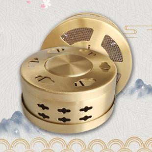 防无烟炙烫铜灸盒中医院专用艾灸随身盒灸艾器具温熏调理艾灸罐