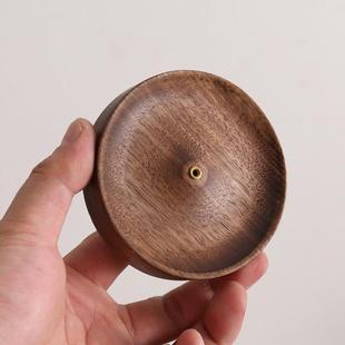 黑胡家用香底座实木线香炉茶道禅WTY香意香插檀香桃沉香座藏线香