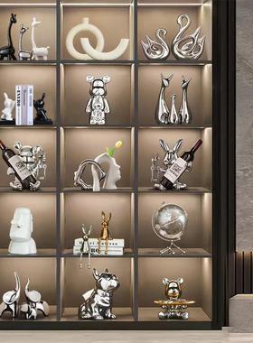 轻奢高端大气酒饰品摆件家套柜装高档现装代客WZP厅餐边电视玻璃