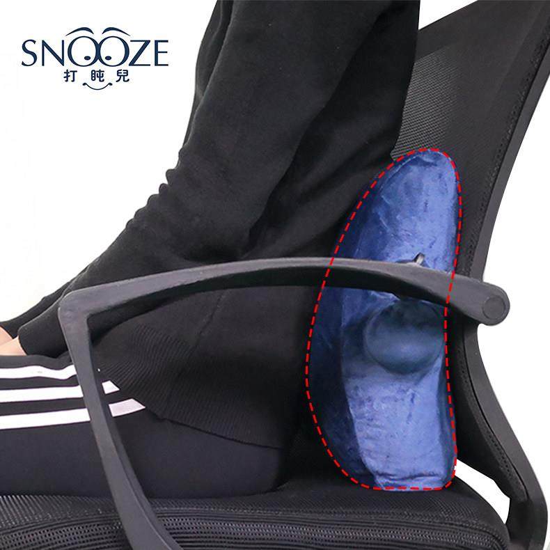 便携行式机车充气腰火枕旅暖腰垫椅子腰靠飞床头RZ90护腰靠垫毛绒