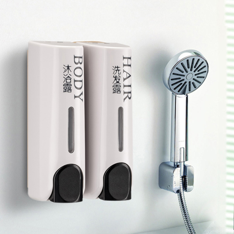 宾馆酒店沐浴露盒子洗手液机按压瓶免打孔消毒壁挂式皂液器洗发水