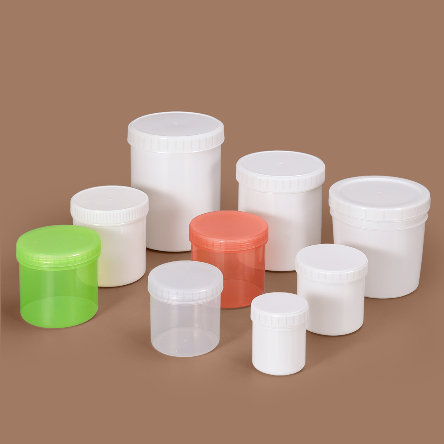 500ml食品级塑料罐密封罐水溶肥包装瓶面膜粉大口瓶罐子300毫升1L