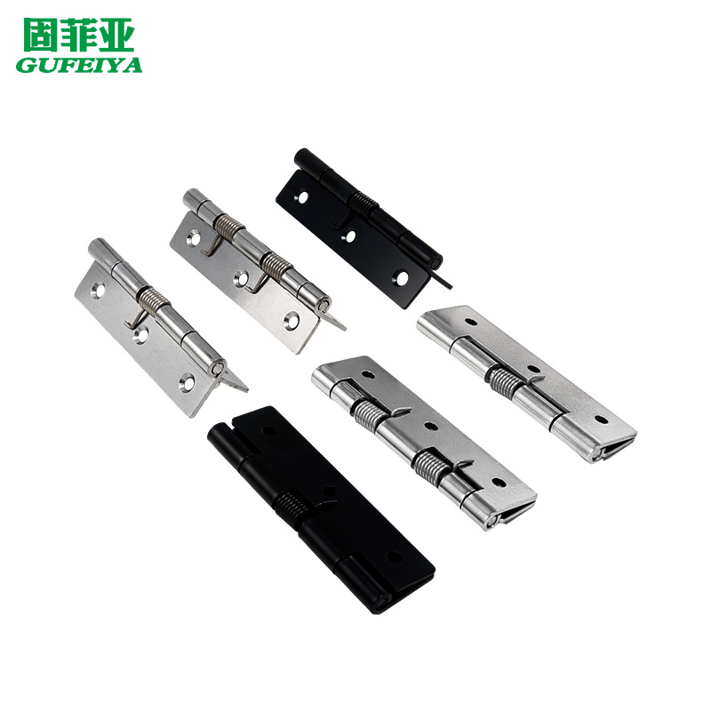 不锈钢闭门器自动回弹铰链4寸弹簧合页家具柜门自关复位折叠活页