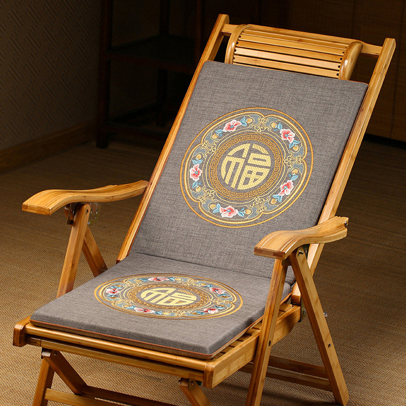 中式椅子垫摺叠午休躺椅坐垫实木椅垫罗汉K牀榻榻米贵妃椅座垫定