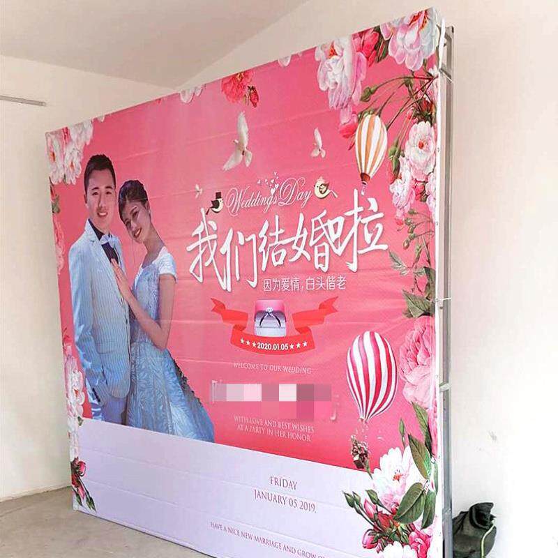 婚庆道具庆典灯布广告布喷绘布背景F安装用品桁架拉簧拉勾弹力挂