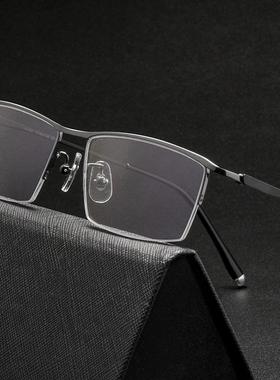 天猫爆款纯钛6.8g半框极简商务眼镜框可配度数J85148丹阳眼镜
