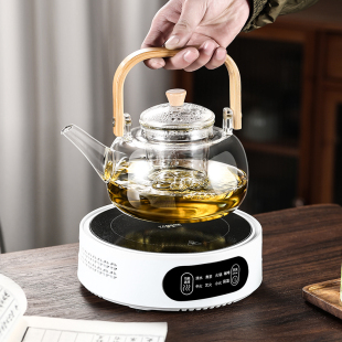 提梁耐高温蒸泡茶专用围P炉煮茶器电陶炉煮茶 玻璃煮茶壶2023新款