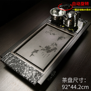 全自动一体烧水茶盘实木茶托乌金石电磁炉M小茶台茶海家用功夫茶