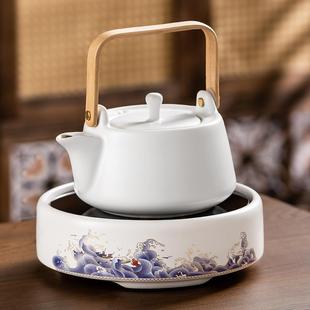 家用养生烧水壶围炉煮茶 耐高温陶瓷煮茶壶提梁壶电陶炉煮茶器套装