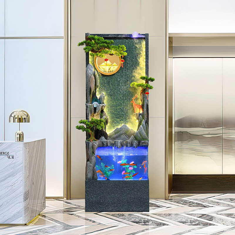 假山落地流d水摆件水幕墙鱼缸循环水喷泉阳台茶室装饰造景乔迁礼,家居饰品,落地摆件,淘宝优惠券,粉丝福利购,淘宝优惠卷