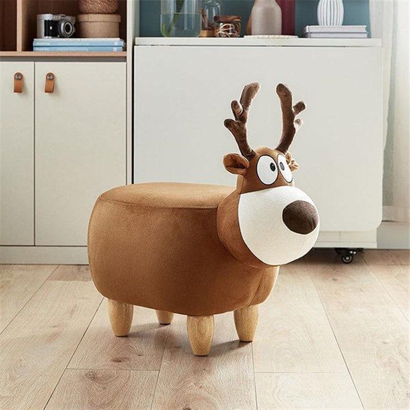 恃宠动物凳圣诞鹿换鞋凳储物矮凳客厅网红K卡通动物椅儿童小沙发,住宅家具,卡通凳/异形凳,淘宝优惠券,粉丝福利购,淘宝优惠卷