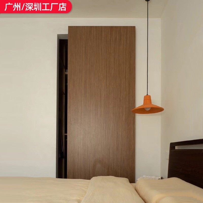 幽灵门化妆室烤漆移门衣r帽间拉门免漆隐藏门隐形门无轨道悬浮门