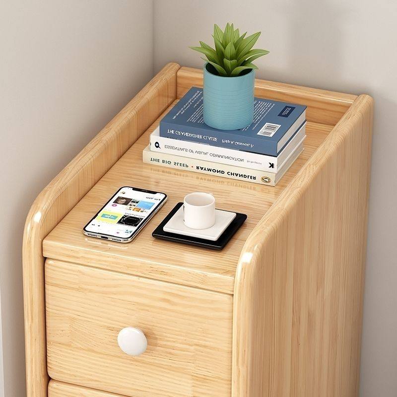 实木床头柜现代简约超窄小型置物B柜卧室简易收纳边柜沙发夹缝柜,住宅家具,智能床头柜,淘宝优惠券,粉丝福利购,淘宝优惠卷