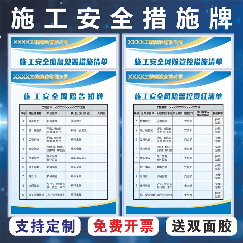 工地施工安全警示牌建筑工厂安全标示警示牌工地安全Y应急处置措