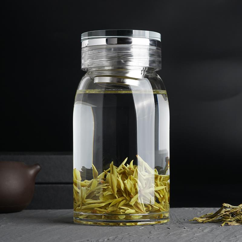 古丽兰玻璃杯泡茶杯男女士u便携水杯大容量耐高温茶水分离过滤杯图片