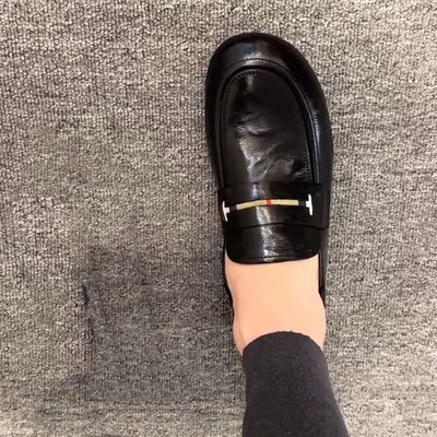 80061新男鞋纯皮夏季商务休闲一脚蹬豆豆鞋P懒人驾车皮鞋皮软底鞋