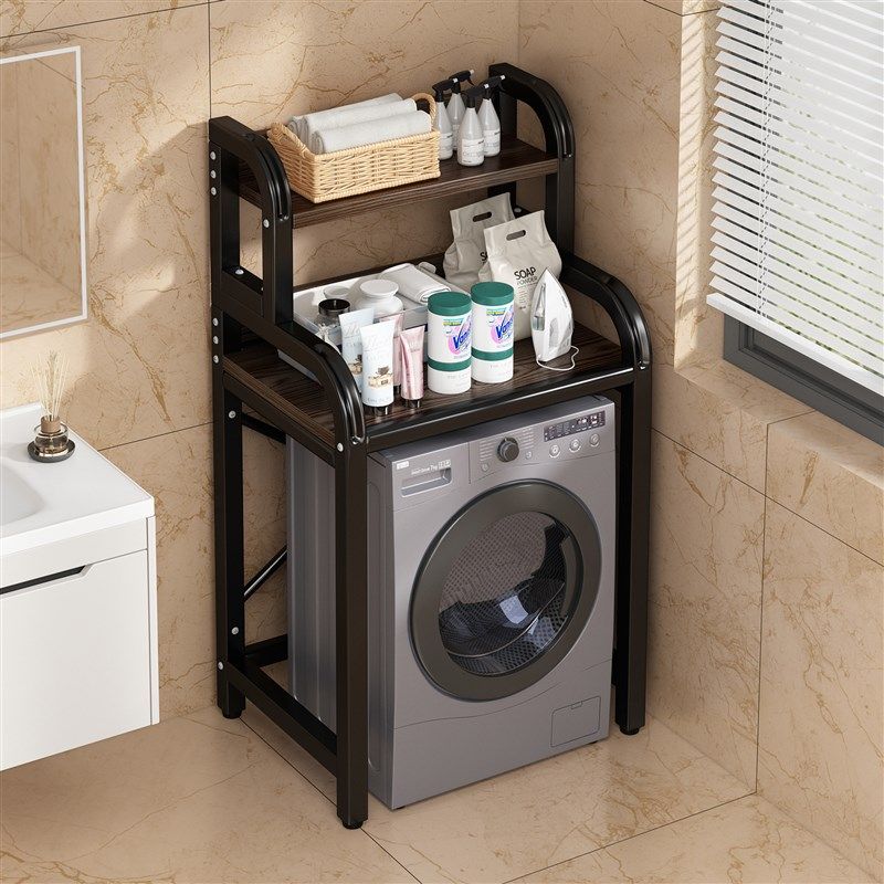 滚筒洗衣机一g体柜阳台置物架上方架多功能储物柜不锈钢多层收纳