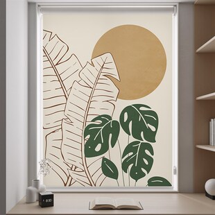 卫生间免打孔安装 全遮光I遮阳浴室卷帘窗帘手拉升 隔热防晒卷拉式