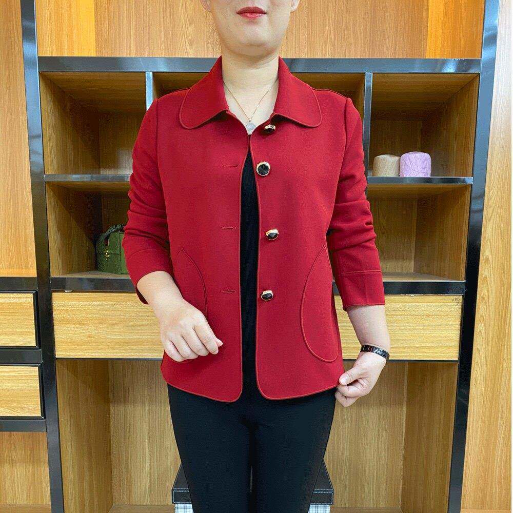 新品中老年女装妈妈外套春秋2026新款小西装时尚洋气质高贵短款上