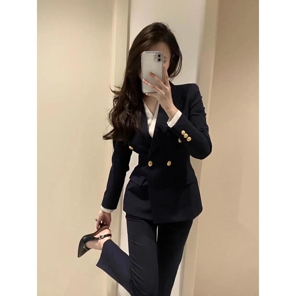 新品女装2026春秋上新西装套装职业装免烫大学生公务员面试服商务