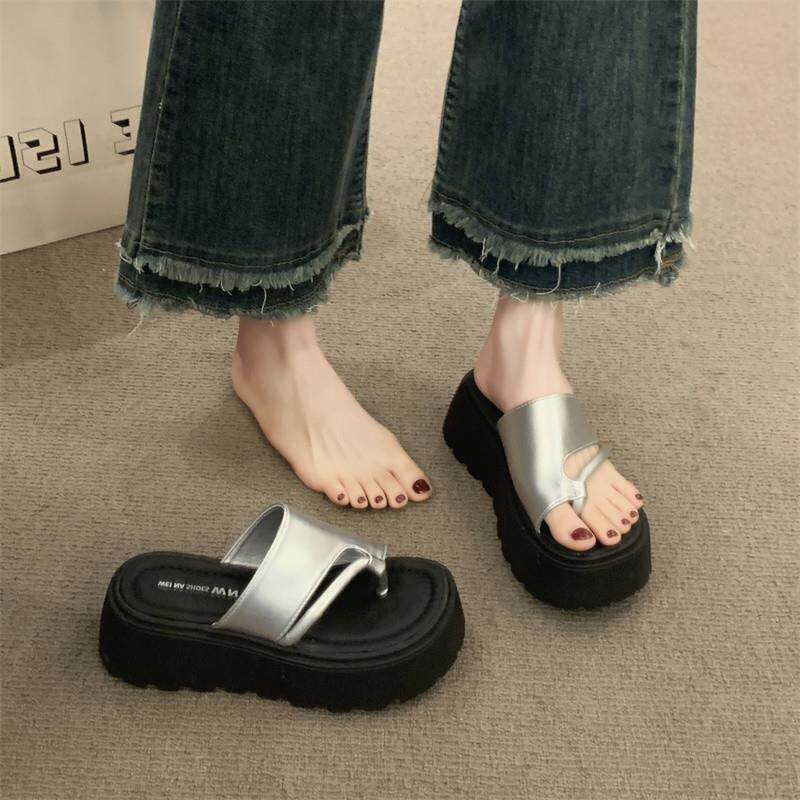 新品厚底夹脚人字拖女夏外