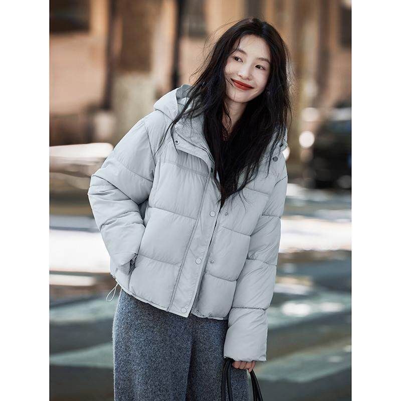 新品简约连帽棉服2026新款冬季棉衣女