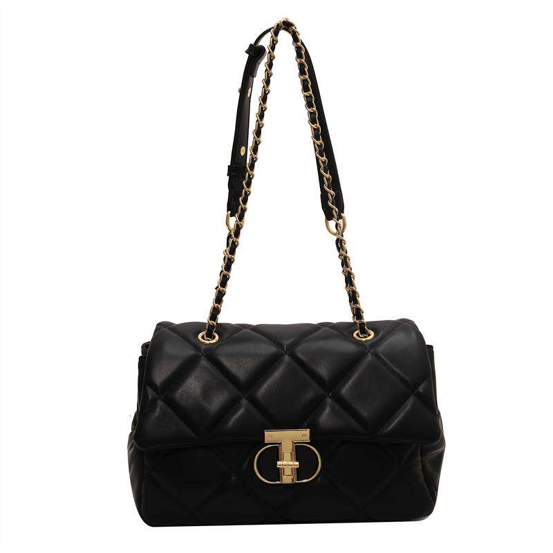 新品单肩包链条包菱格包时尚简约日韩2024新款潮INS斜挎包气质休