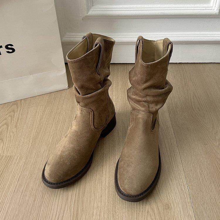 新品西部牛仔复古短靴子女