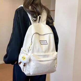 新品书包韩系女大学生轻便简约百搭高中生校园背包女生日系旅游双