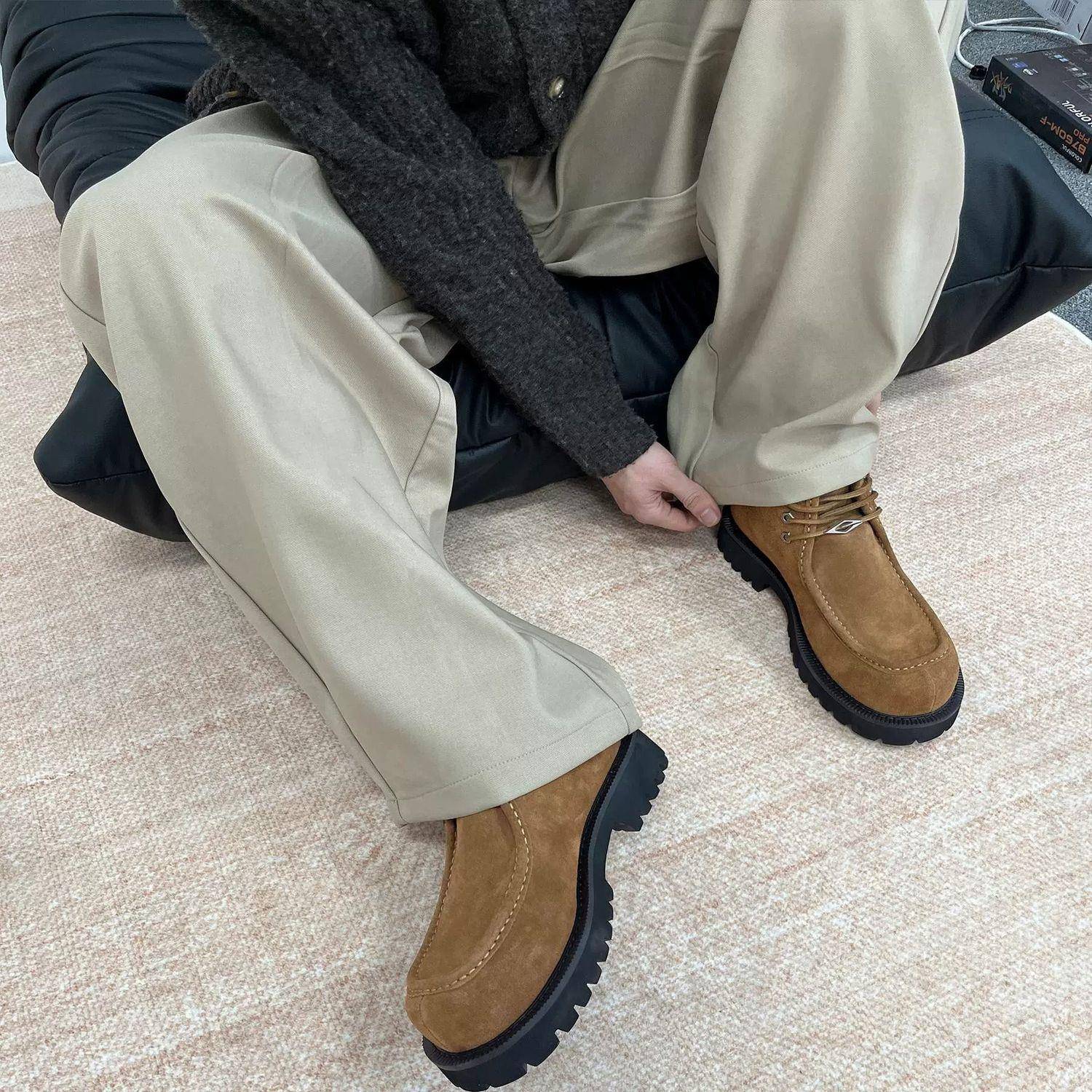 新品鞋子男潮鞋秋季新款休闲帆布鞋男高帮板鞋复古潮流百搭小众面
