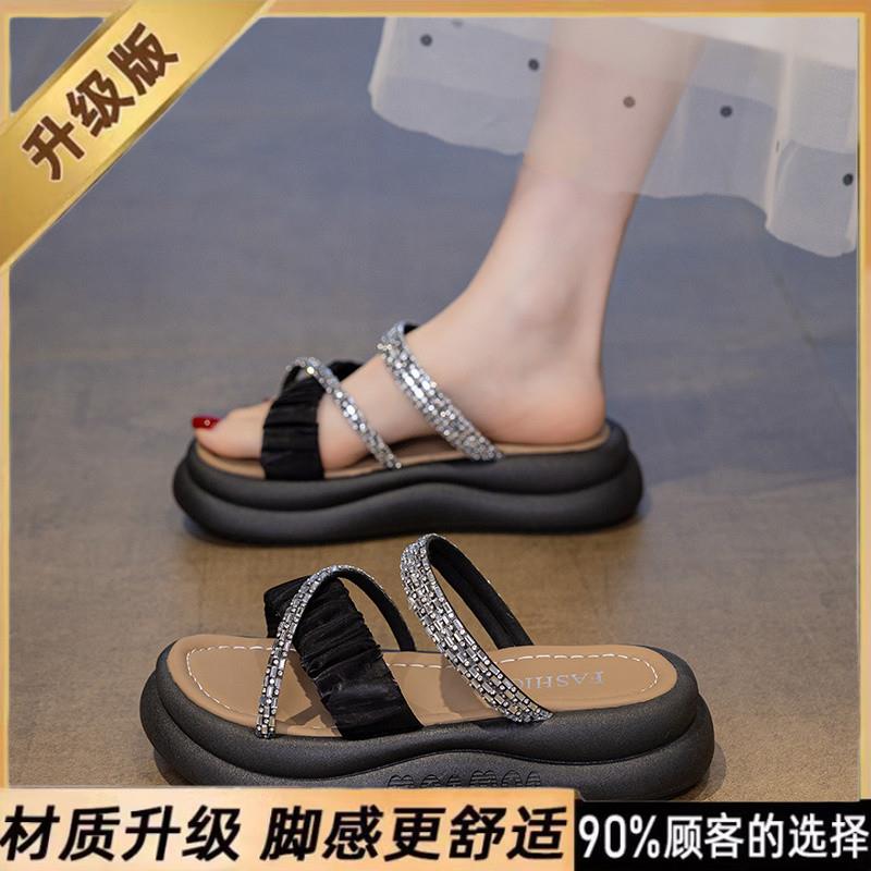 新品配裙子两穿凉拖鞋女夏