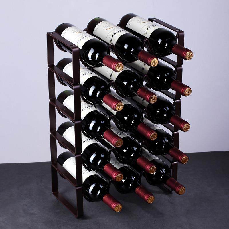 新品家用铁艺酒瓶架叠加葡萄酒架多瓶创意酒柜展示红酒架摆件现代