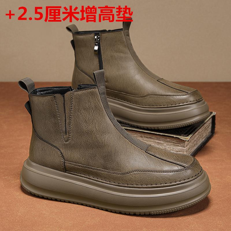 新品轻奢内增高勃肯短靴子