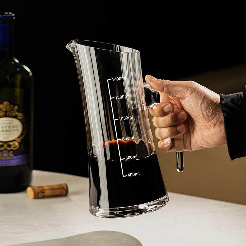 新品大容量带刻度红酒醒酒器倒酒器水晶玻璃白酒分酒器葡萄酒分酒
